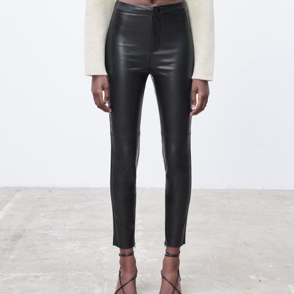 Zara Pants & Jumpsuits Zara Leather Leggings Poshmark